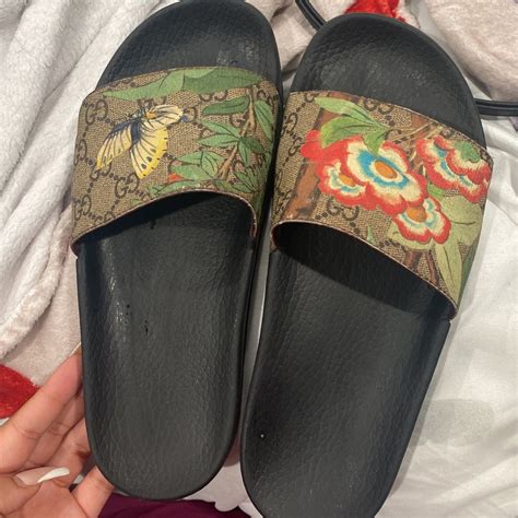 gucci sliders cheap|gucci slides with butterfly.